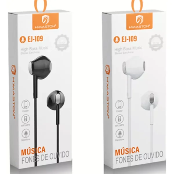 FONE DE OUVIDO P3 COM MICROFONE EJ-10 HMASTON